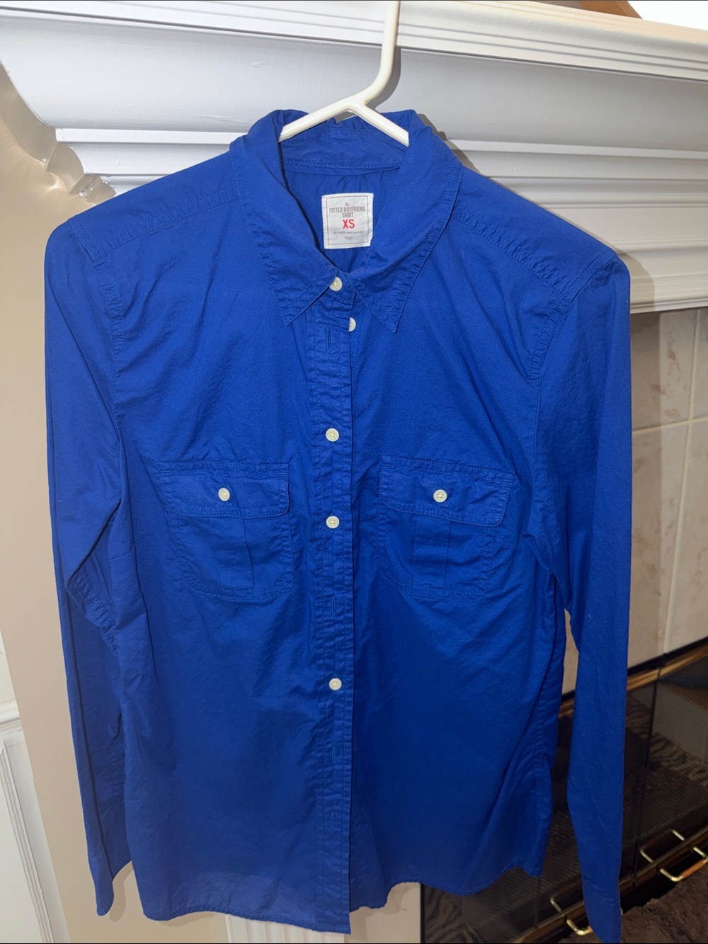 GAP cobalt blue button-down shirt XS